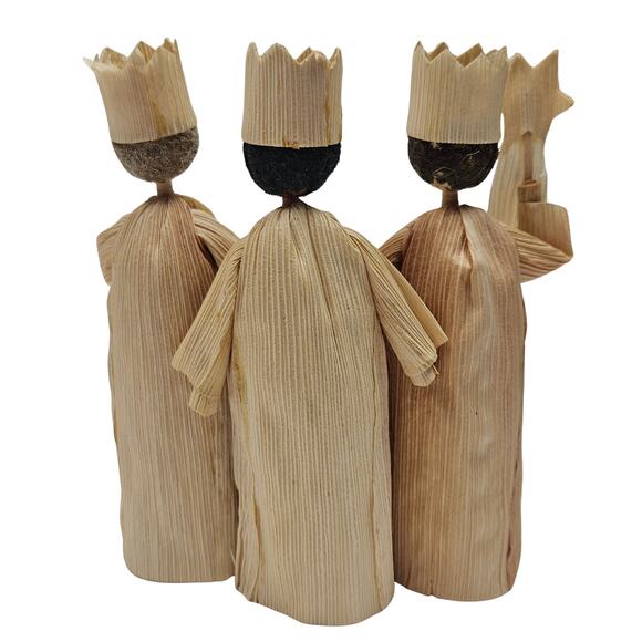 Czech Folk Art Handmade Corn Husk Doll Nativity Jesus Manger Mary Joseph Sheep - Picture 5 of 8